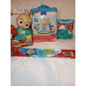 Cocomelon Lot Toddler Bed Comforter And Sheet Set, JJ Doll With Sound, PJs, Kite